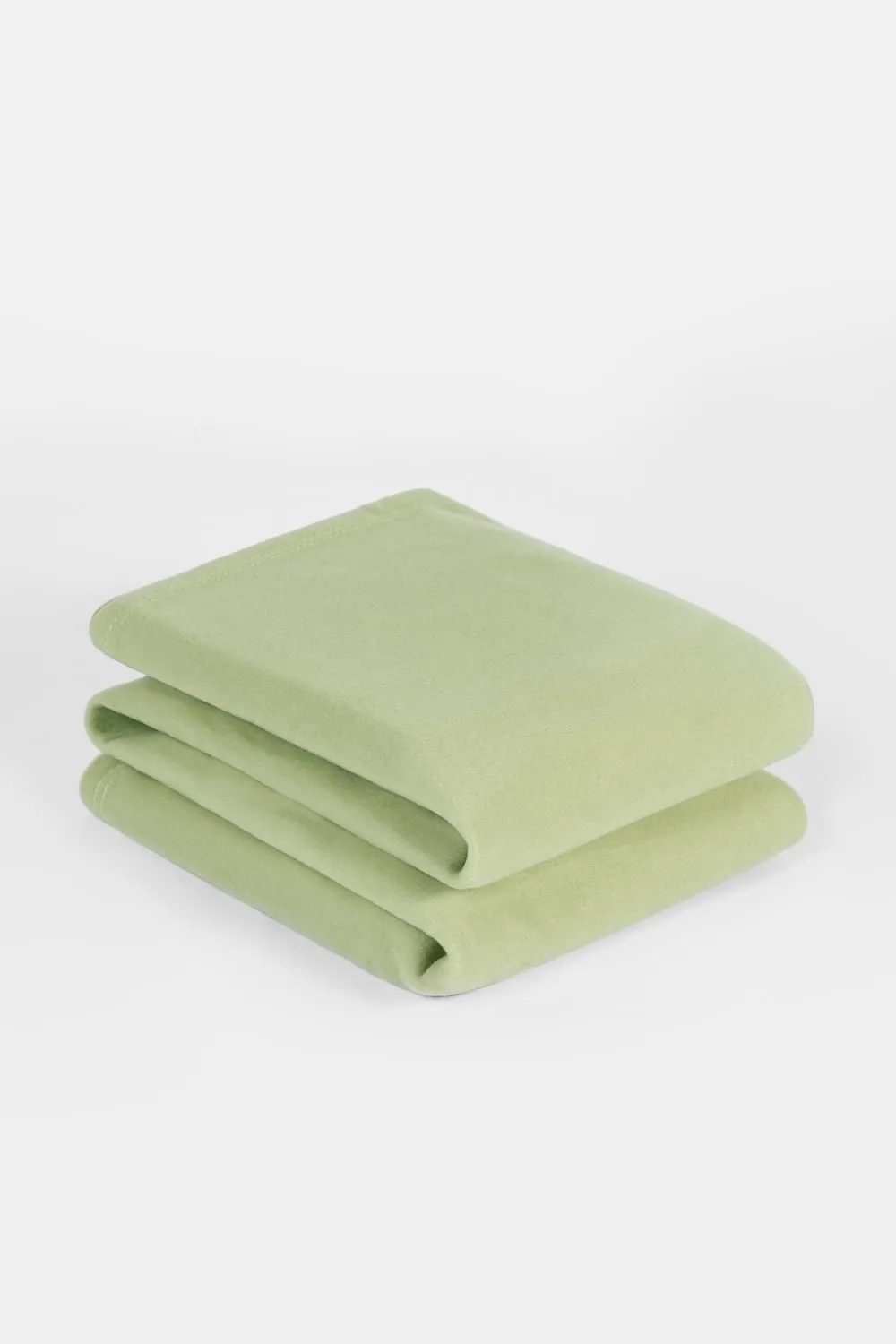 OHS Wholesale 10 Pack Plain Fleece Blanket Sofa Throw Joblot in Light Green