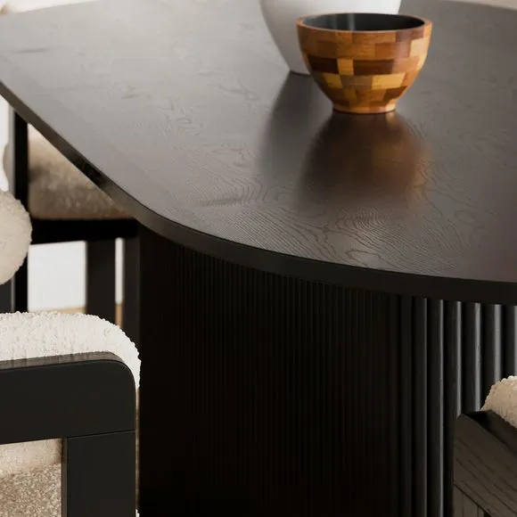 Amari 6 Seater Oval Dining Table, Oak 2
