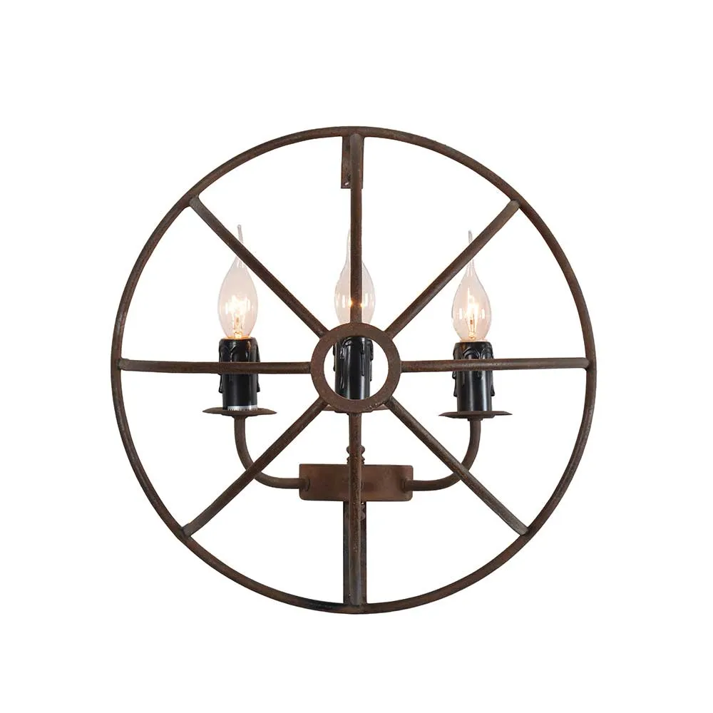 Timothy Oulton Gyro Sconce, Antique Rust