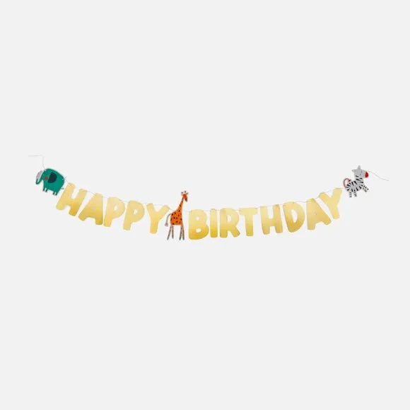 Happy Birthday Animal Paper Bunting 3