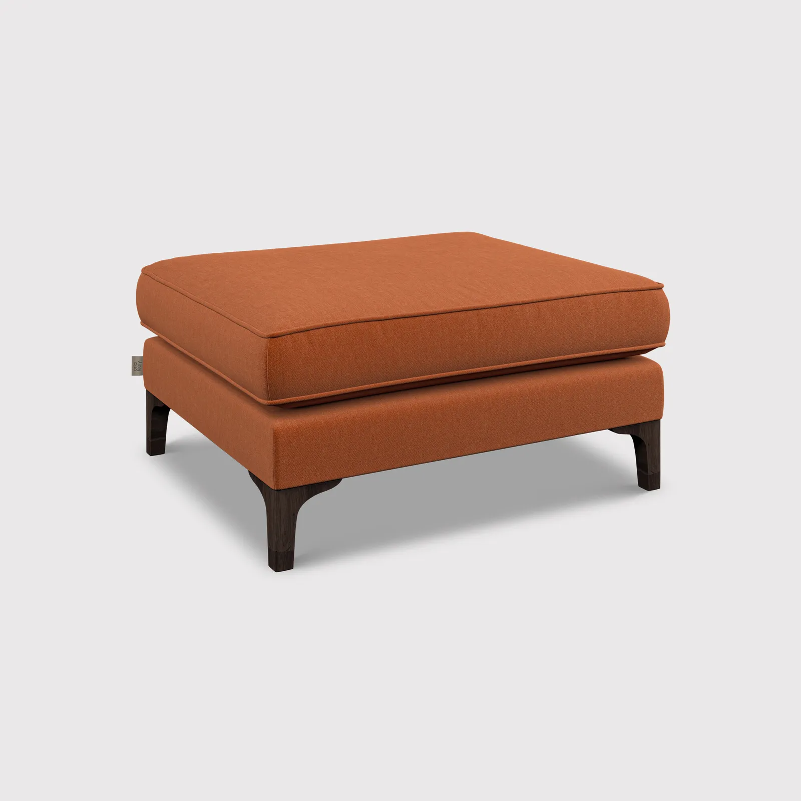 Orla Kiely Arklow Footstool, Orange Fabric | Barker & Stonehouse 1