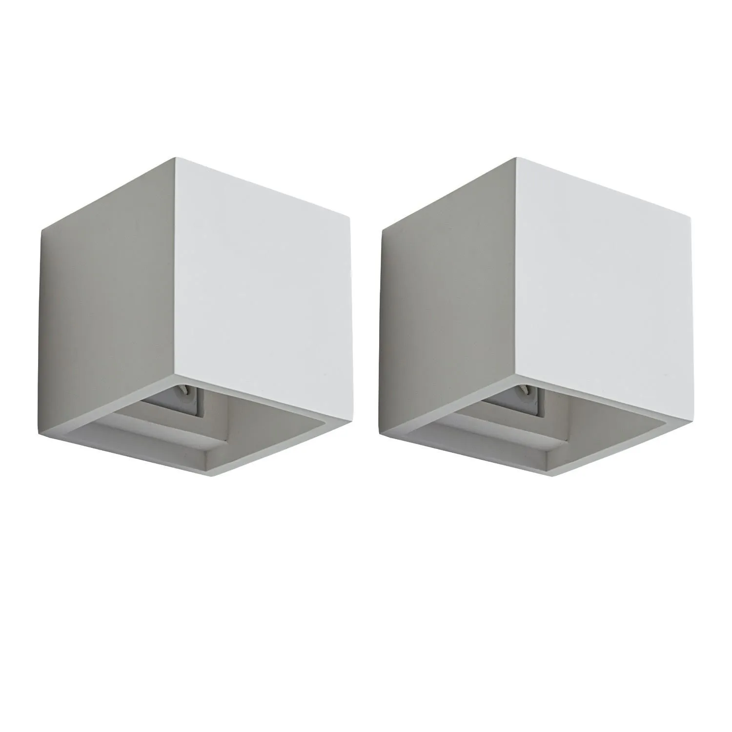 First Choice Lighting Set of 2 Minori - White G9 Plaster Wall Lights