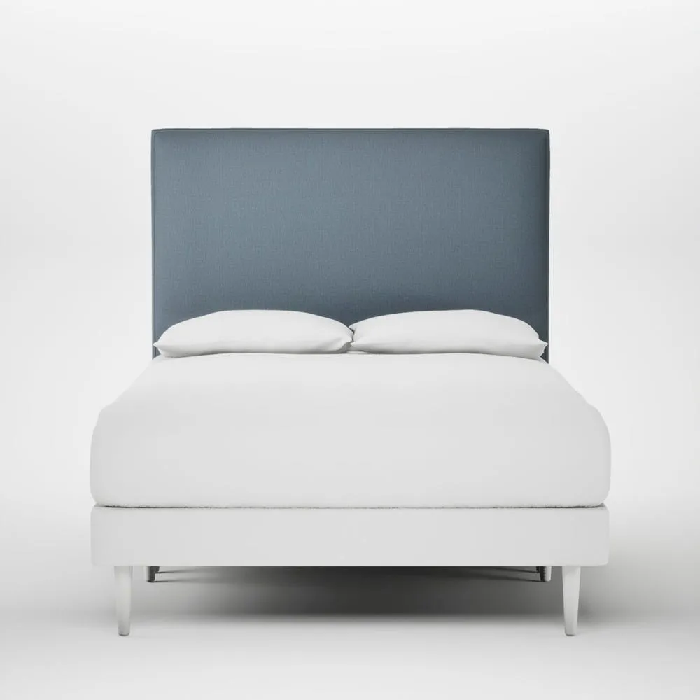 Heal's Newman Headboard Double Smart Cotton Linen Celestial 1
