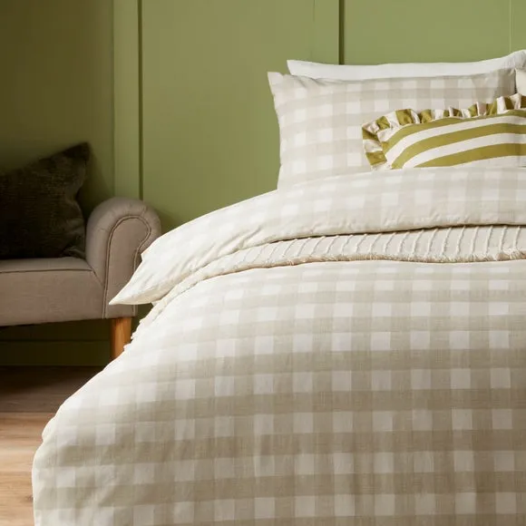 Riviera Hartsford Check 144 Thread Reversible Duvet Cover & Pillowcase Set 3