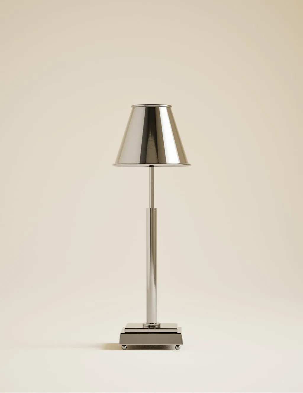 M&S Rechargeable Metal Table Lamp Chrome