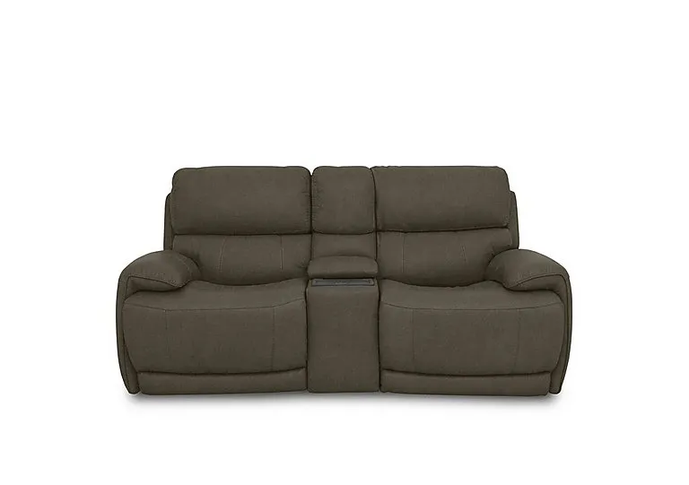 Rocco 2 Seater Fabric Power Rocker Sofa with Cup Holders and Headrests - Dark Grey - Sofas and Armchairs - In Time for Christmas