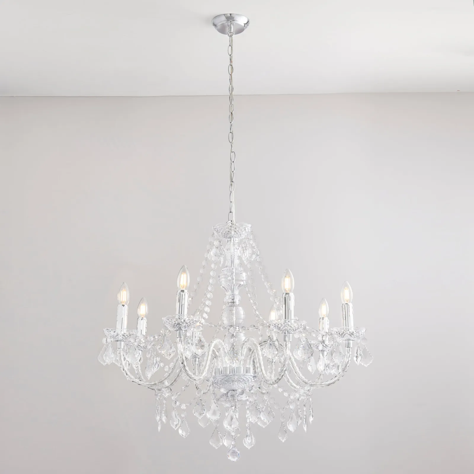 Vogue Clarence 8 Light Chandelier Chrome