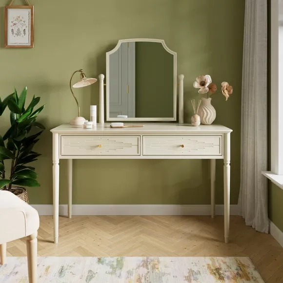 Ottilie 2 Drawer Dressing Table with Mirror 4