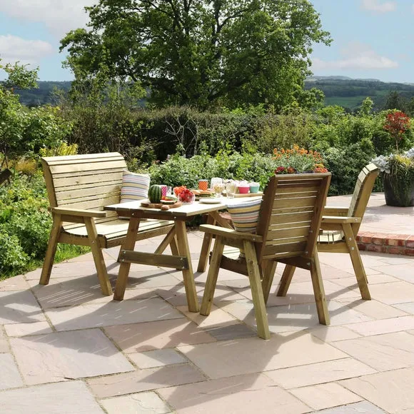 Freya 4 Seater Wooden Garden Dining Set