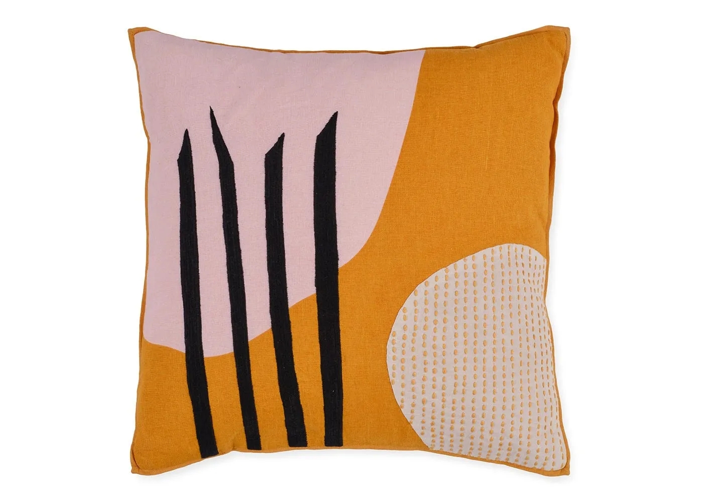 Heal's + LF Markey Heal's + L.F.Markey Cushion Pink & Ochre