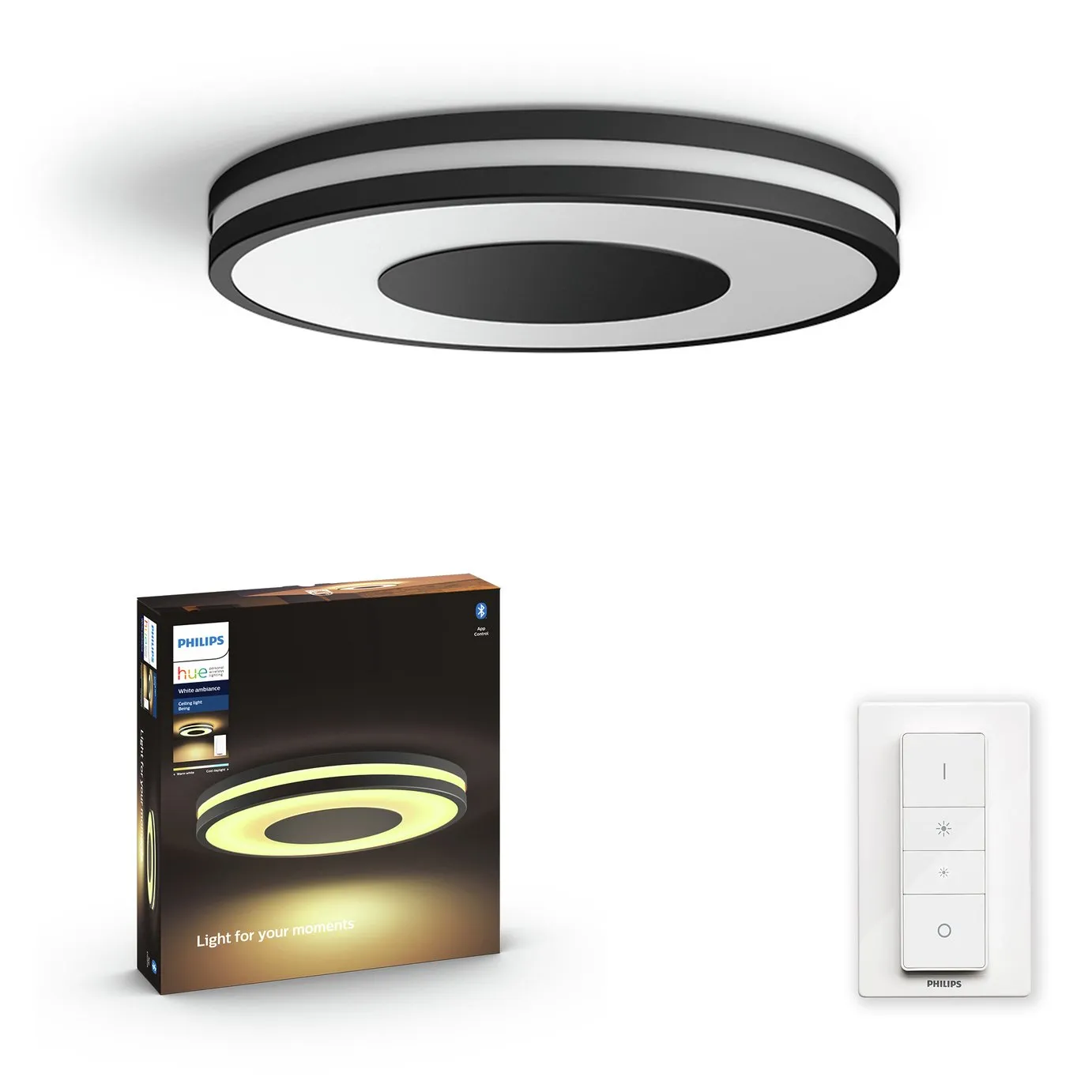 Philips Hue Being Flush to Ceiling Light - Black