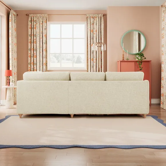 Hattie Slub Faux Linen Corner Sofa 4