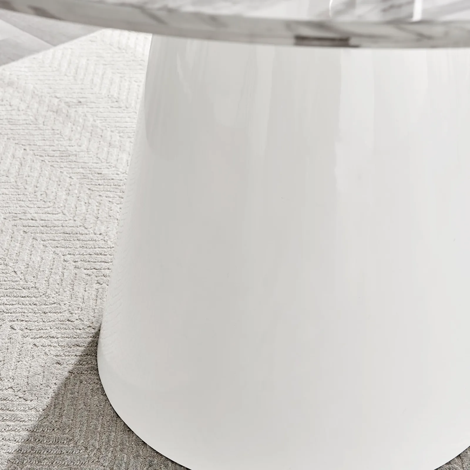 FurnitureboxUK Palma 120cm 6-Seater Round Pedestal Dining Table In Multiple Finishes in Off-White 5