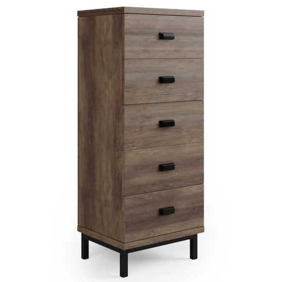 Fulton Tall 5 Drawer Chest, Pine Effect 2
