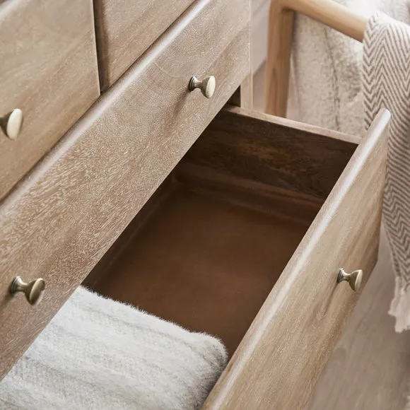 Giselle 5 Drawer Chest, Mango Wood 3