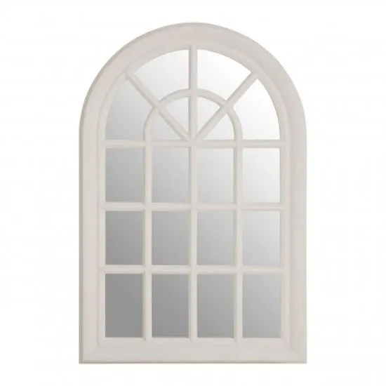 Sholas Window Design Wall Bedroom Mirror In White Frame