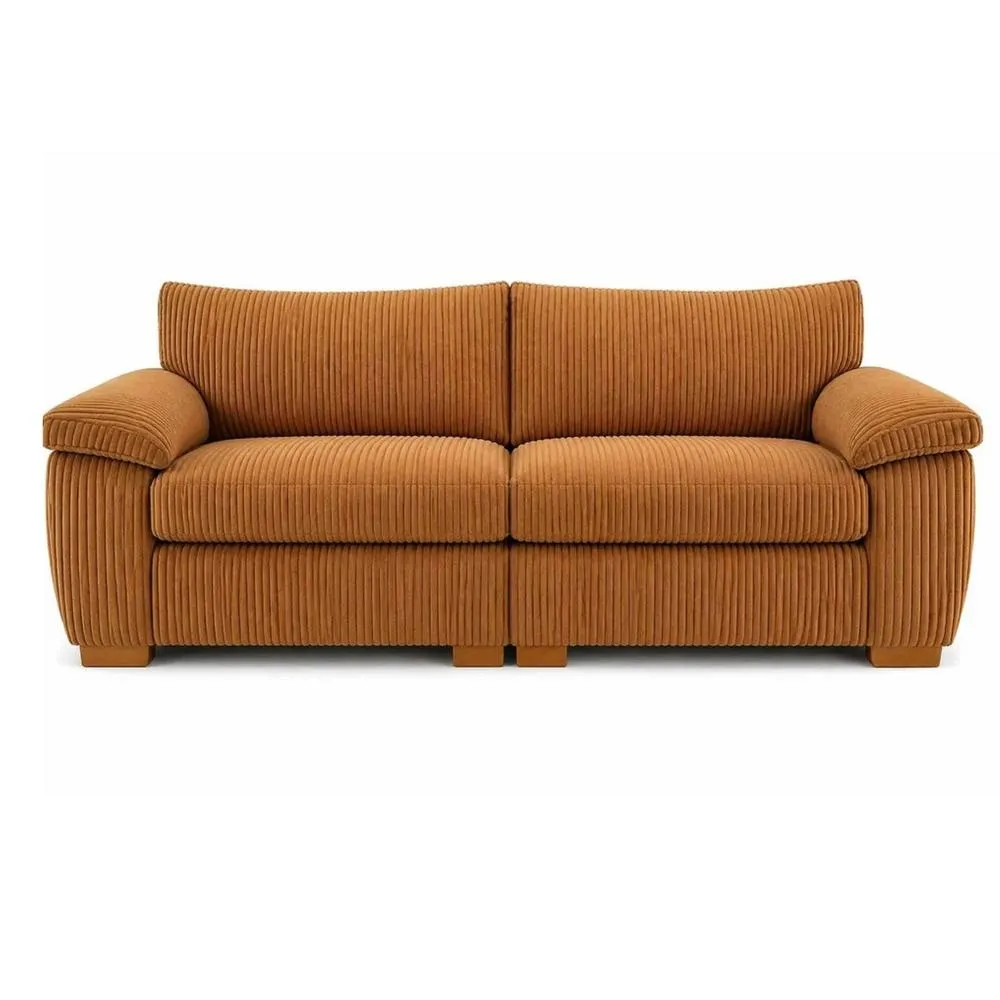 Bliss Furniture Amalfi 2 Seater Split Sofa Soft Fabric in Tan Beige