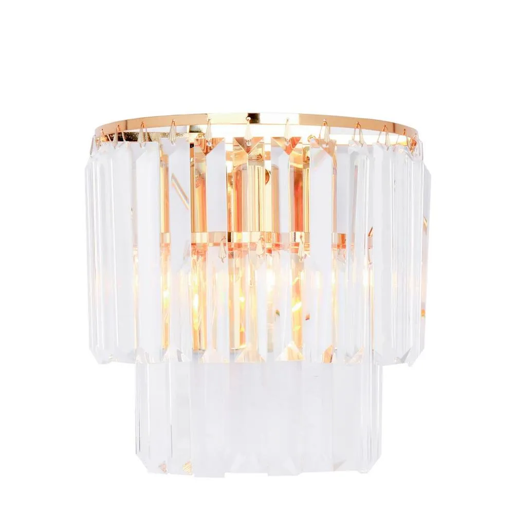Netlighting Amedeo Wall Lamp Gold Clear 2x E14