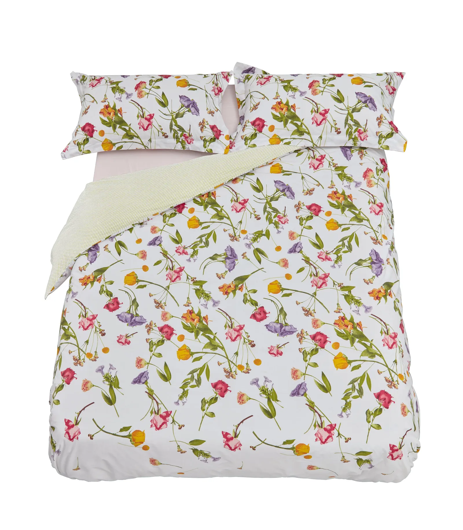 Ted Baker 'Scattered Bouquet' Cotton Percale Duvet Cover Set in White 3