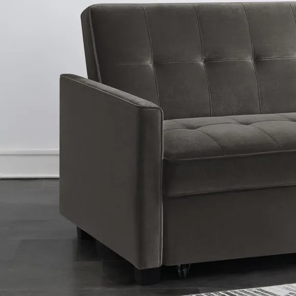 Summer Velvet 2 Seater Sofa Bed 2