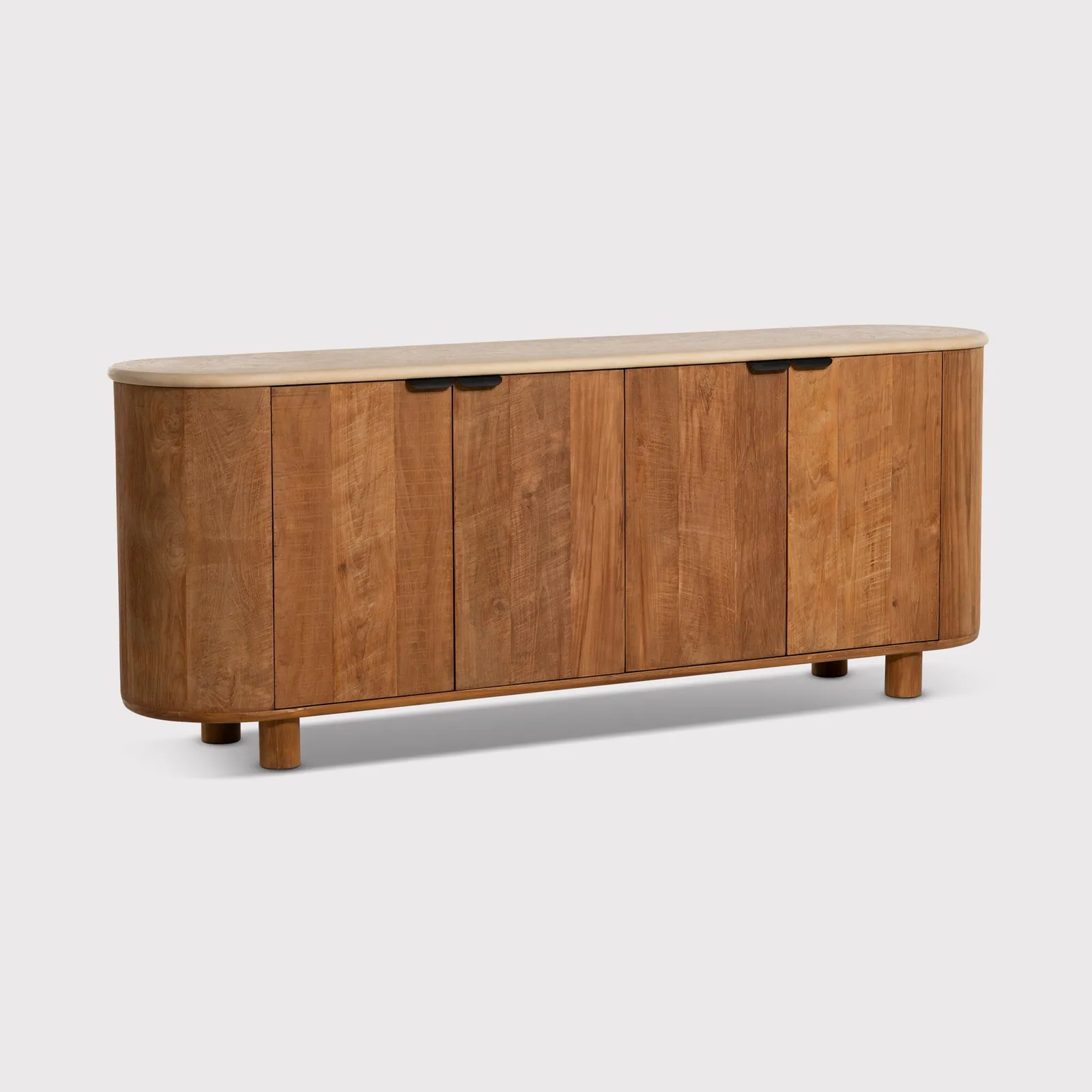 Old Java Panama 4 Door Dresser 200X45X77Cm, Brown Stone Effect | Barker & Stonehouse