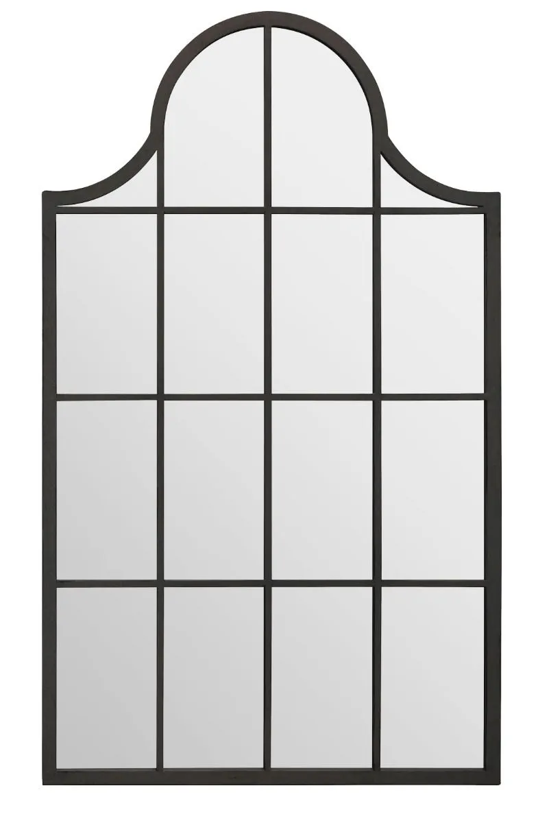 MirrorOutlet Black Metal Framed Arched Wall Mirror 41" X 24" (104CM X 62CM) 5