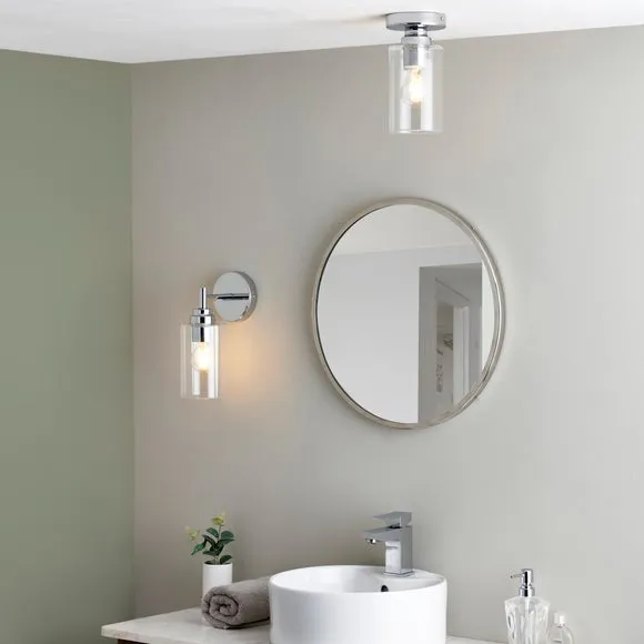 Fryer Bathroom Flush Ceiling Light 5