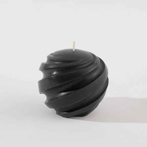 Unscented Twist Shaped Wax Candle 2