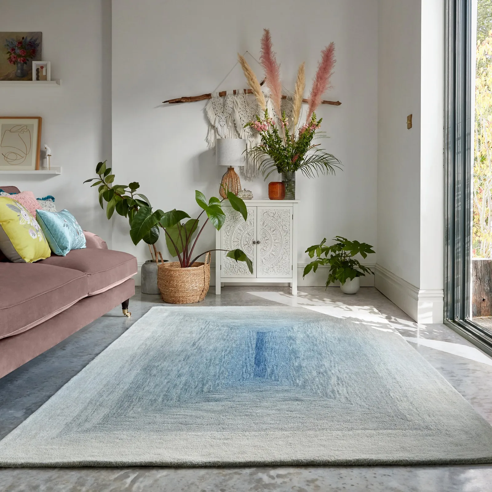 Avery Wool Rug Blue