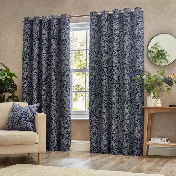 Bali Midnight Eyelet Curtains 2