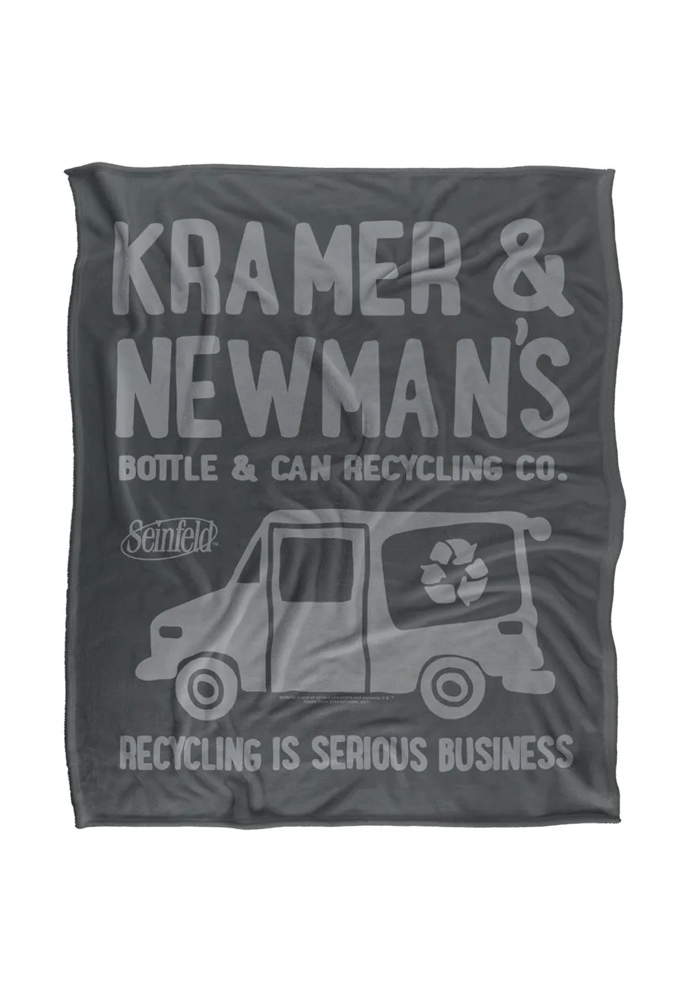 Warner Brothers Seinfeld 152x127cm The Bottle Silky Touch Super Soft Throw Blanket in White