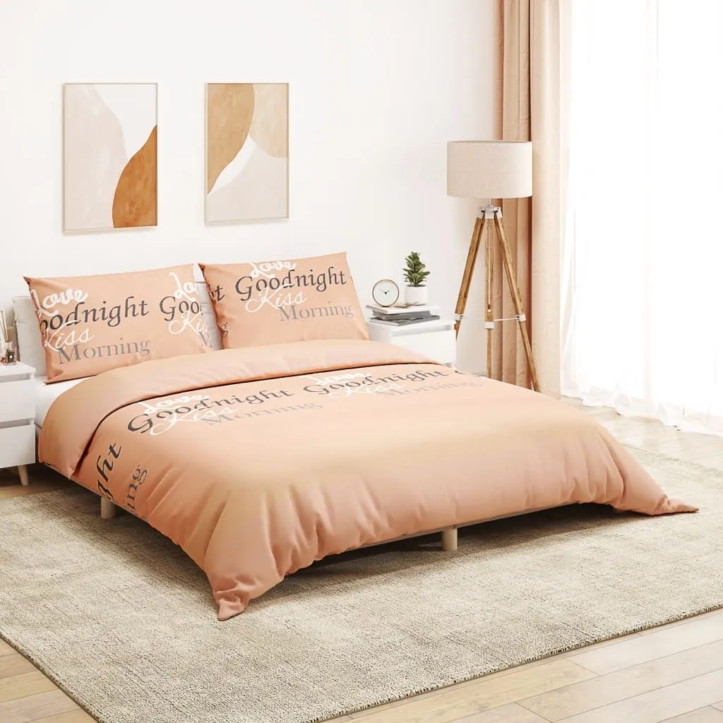 Berkfield Home Duvet Cover Set Pink 225x220 cm Cotton