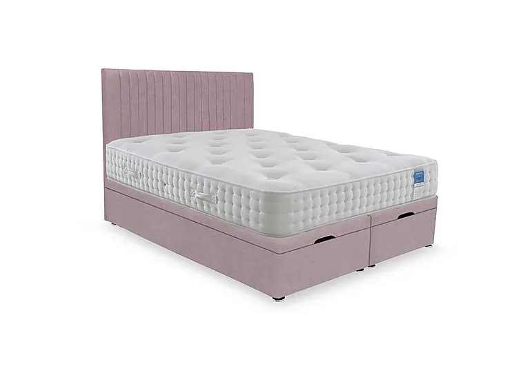 Ortho 2000 Manual End Ottoman Divan Set - Super King - Plush Lilac