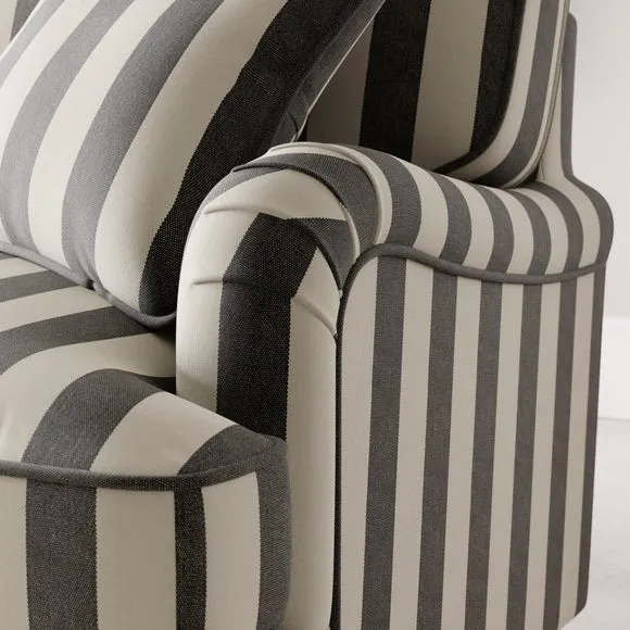 Beatrice II Woven Stripe 3 Seater Sofa Bed 4