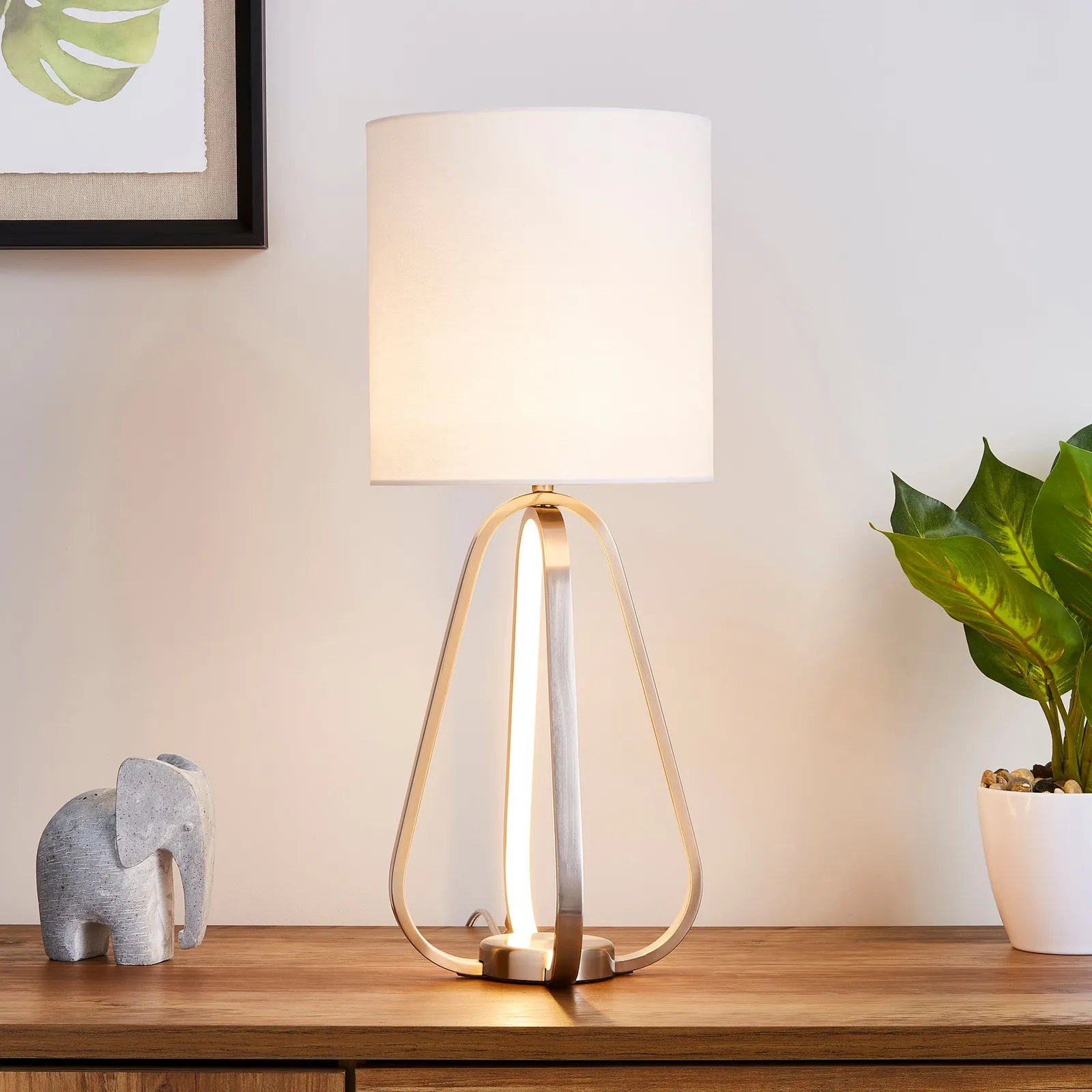 Robyn Dual Lit Integrated LED Table Lamp White White