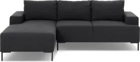 Frederik 3 Seater Left Hand Facing Compact Corner Chaise End Sofa, Sterling Grey Fabric