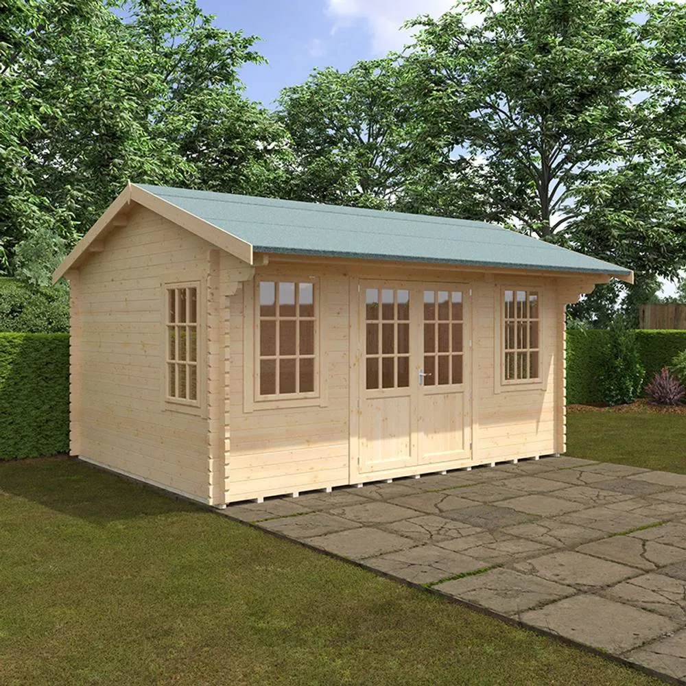 Buttercup Farm 16x12 The Dalton 44mm Cabin - L475 x W355 x H293.2 cm in Natural 2