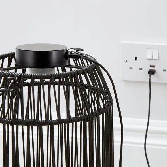 Weaved Rechargeable Touch Dimmable Outdoor Lantern 3