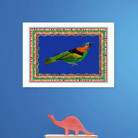 East End Prints Birdframe Tanager Print 1