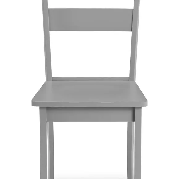 Kobe 4 Seater Rectangular Small Dining Table with 4 Chairs, Grey 3
