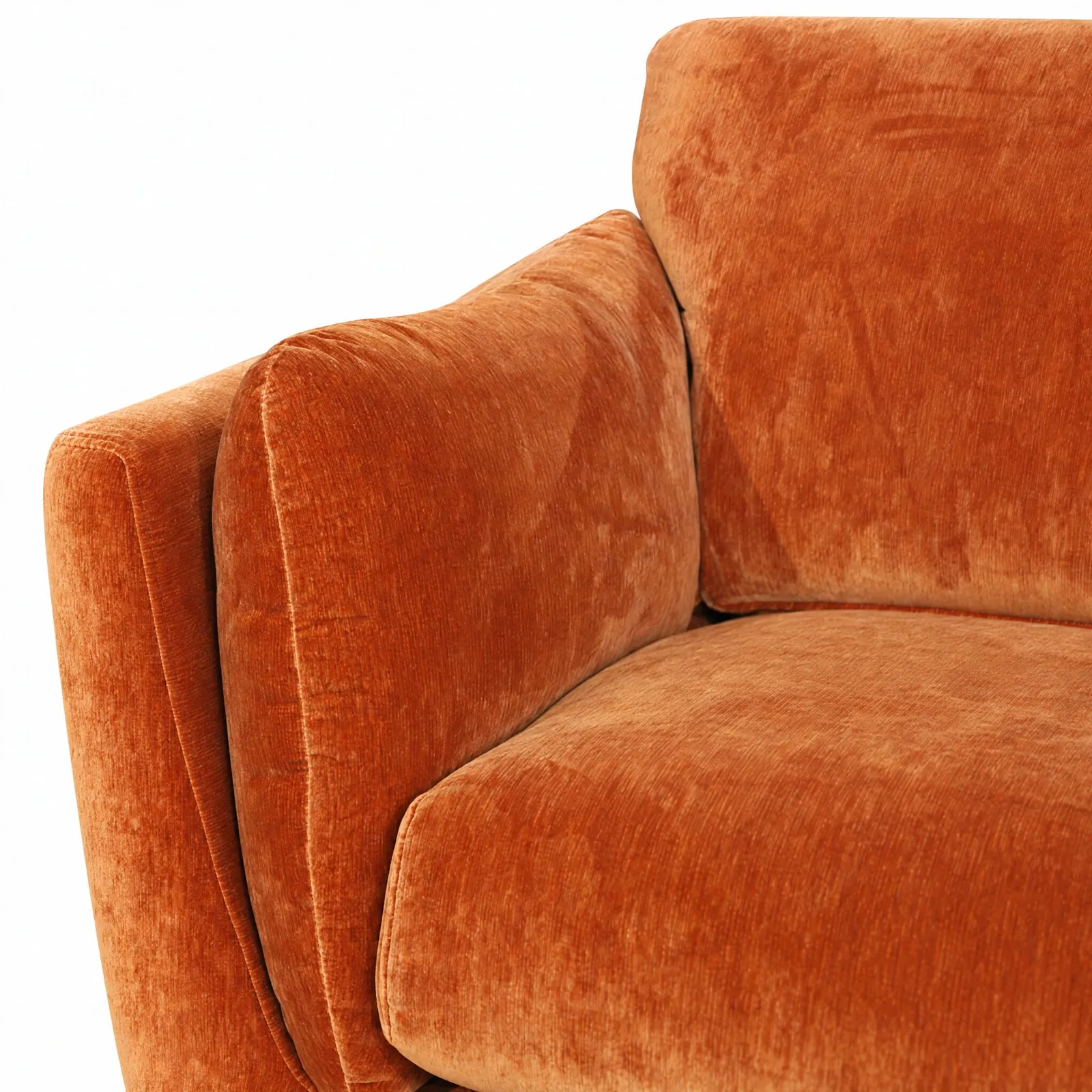 Boone Armchair, Orange Velvet | Barker & Stonehouse 3