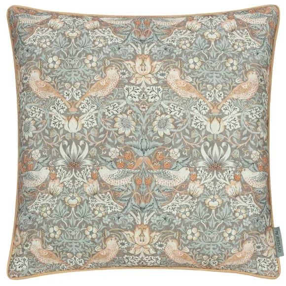 Morris & Co. Strawberry Thief Outdoor Square Cushion 3