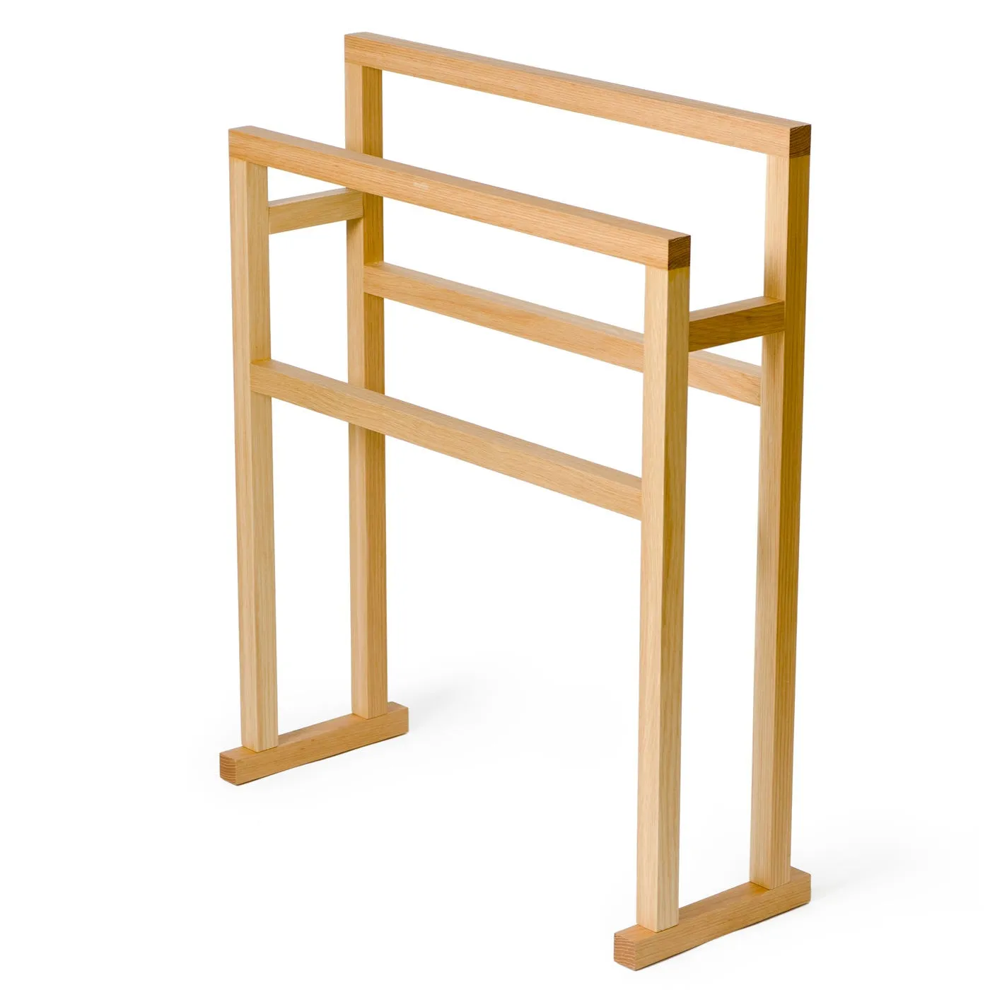 Wireworks Wooden Freestanding Towel Rail Natural Oak Large 3