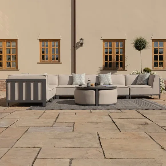 Maze Ibiza Large Corner Garden Sofa Set with Round Coffee Table 6