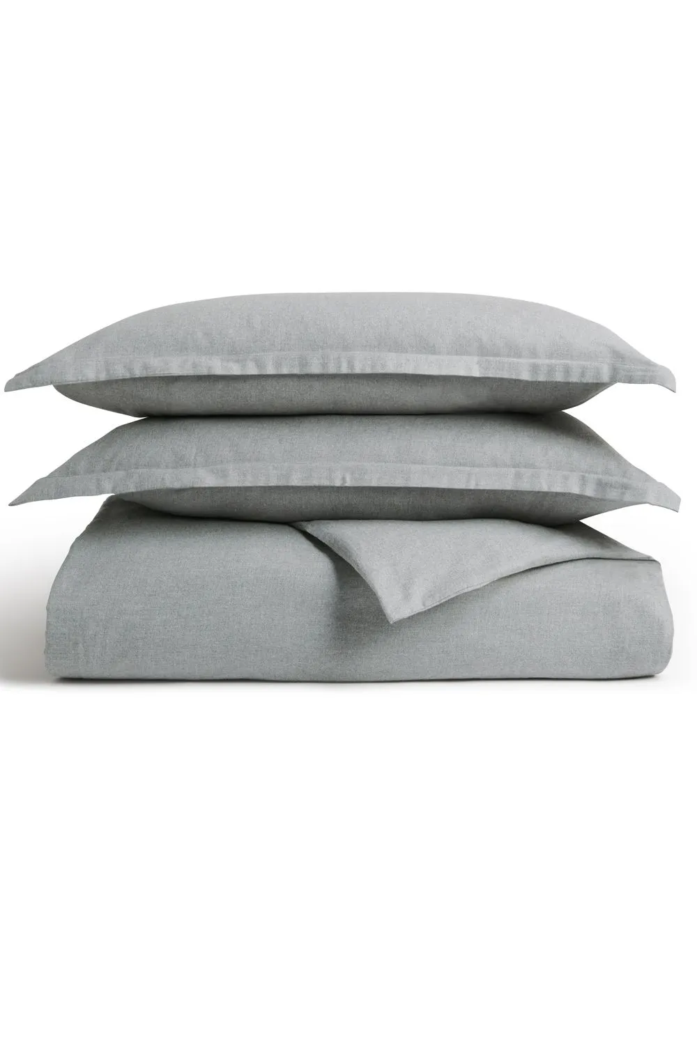 CHRISTY Flannel Marl Super Soft Brushed Cotton Duvet Sets in Grey 2