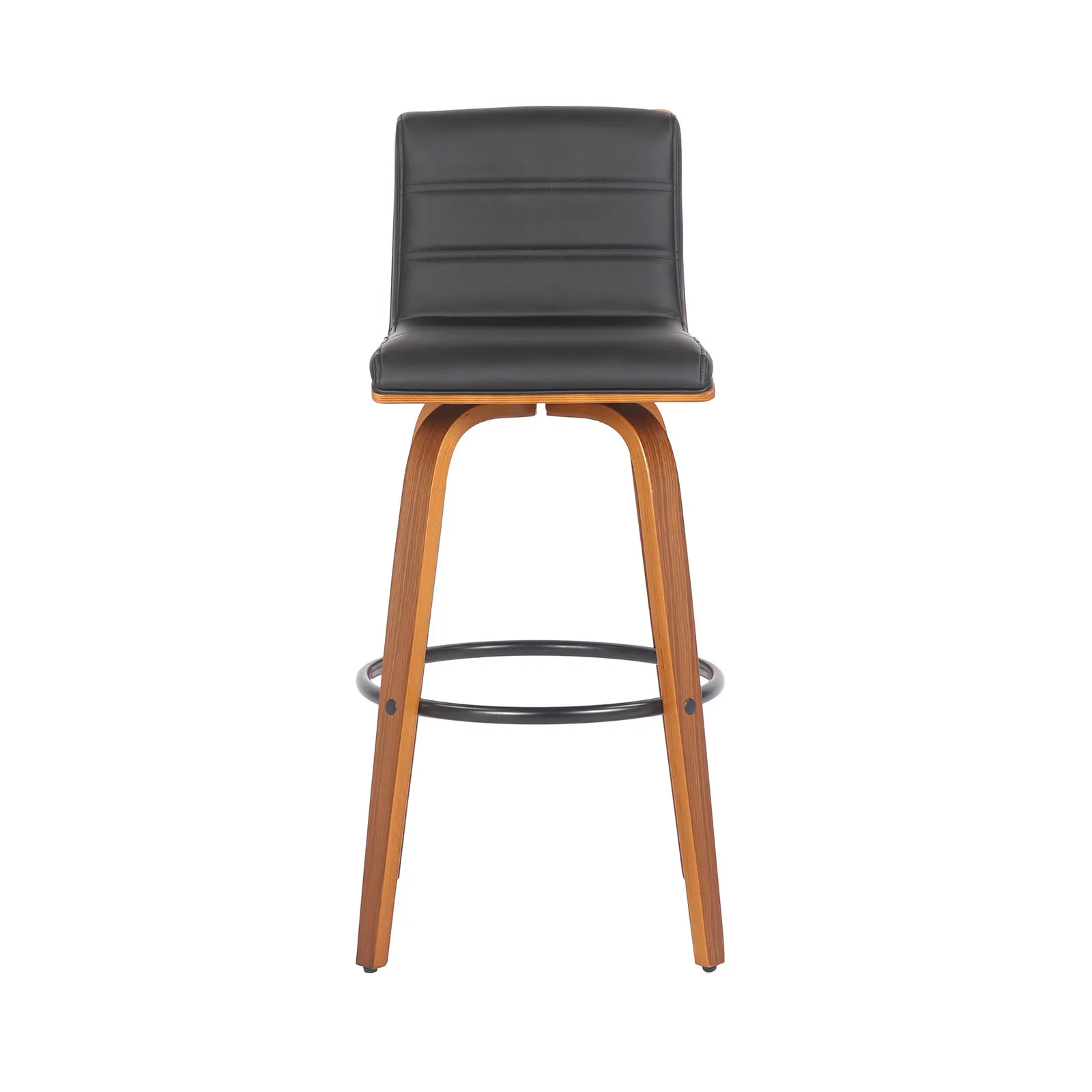 Prato Black PU Leather Bar Stool Black