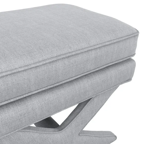Rhode Linen Blend Footstool 5