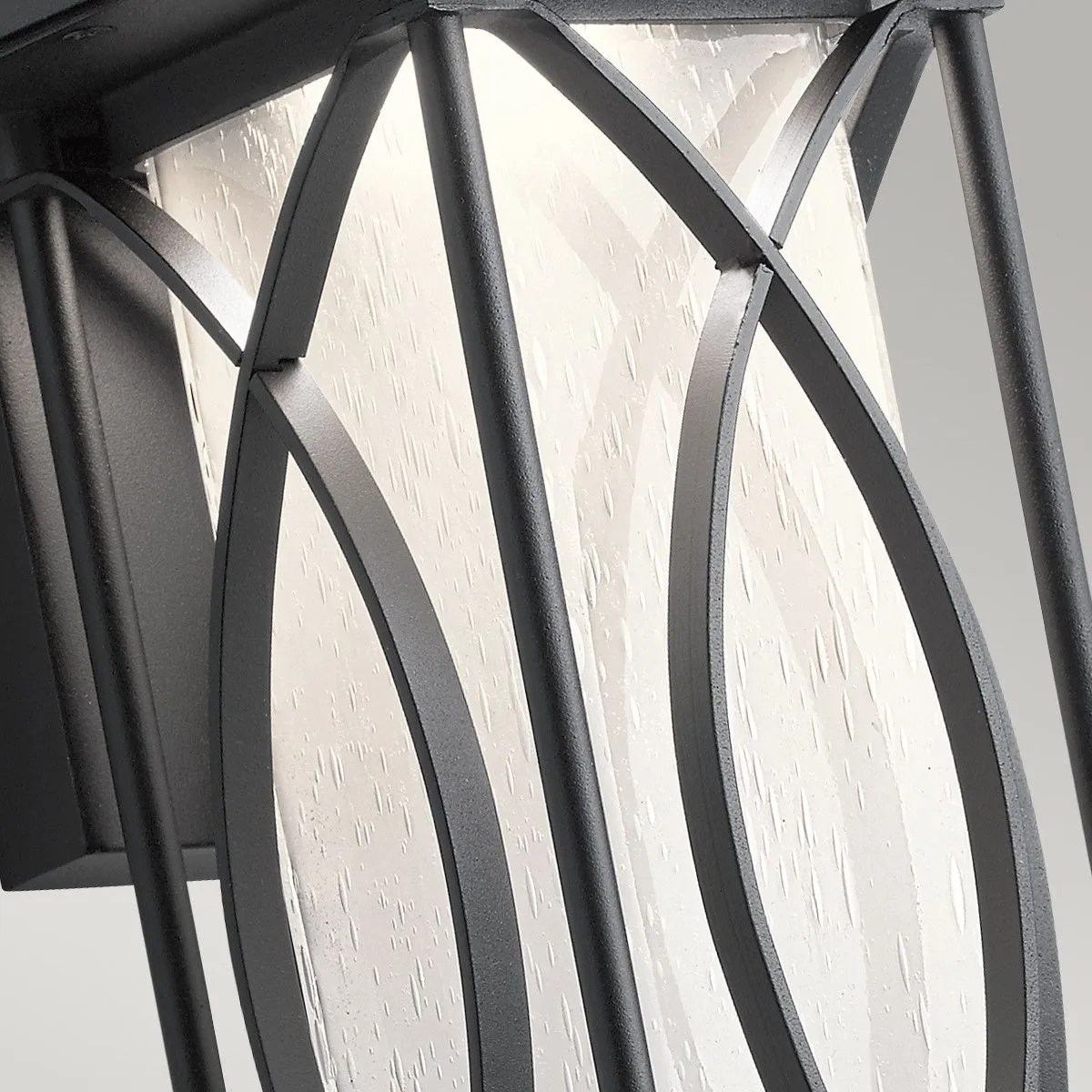 Netlighting Kichler Ashbern Outdoor 1 Light Wall Lantern Textured Black IP44 3