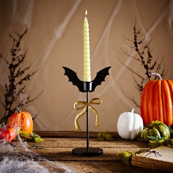 Bat Wings Metal Candle Holder