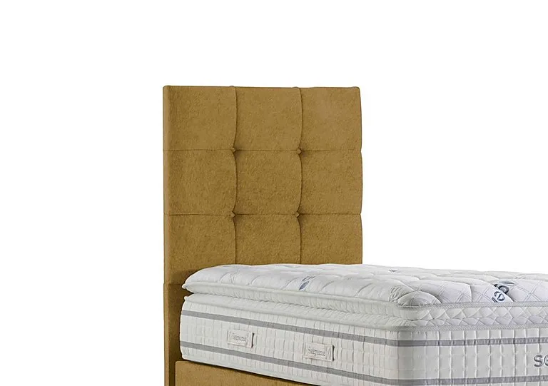 Apex Floor Standing Headboard - Single - Tweed Mustard